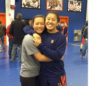 Emily & Leah After Heated Matchup in NCAA Action