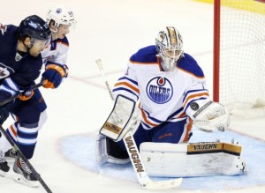 Port Alberni Native Laurent Brossoit has an exciting couple of months ahead.  (Photo Bruce Fedyck-USA TODAY Sports)